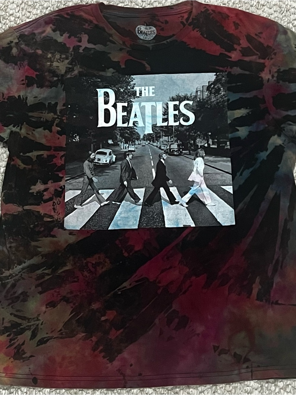 The Beatles Red And Black Tie Dye T Shirt Men’s Size Large